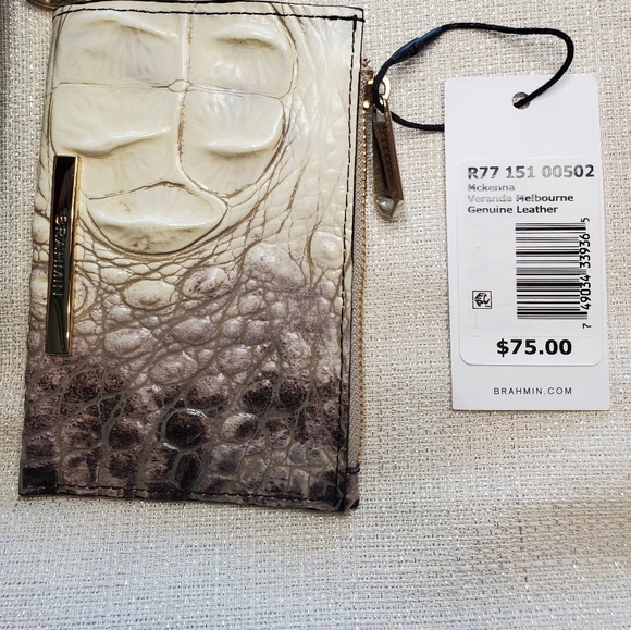 NWT Brahmin McKenna Zipper Case Veranda Melbourne Leather - Picture 1 of 2